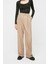 Kadın Boru Paça Regular Dokuma Wide Leg Geniş Paça Yüksek Bel Pantolon 2
