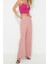Kadın Yeni Moda Geniş Paça Uzun Boy Dokuma Yüksek Bel Wide Leg Geniş Paça Pilili Pantolon 3