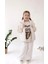 Kız Çocuk Yeni Sezon Leopar Desen Açık Kahve - Bej Renk Rolling Sweatshirt 3