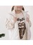 Kız Çocuk Yeni Sezon Leopar Desen Açık Kahve - Bej Renk Rolling Sweatshirt 5