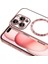 Case World Apple iPhone 16 Promax Mag Safe Özellikli Lens Korumalı Logo Gösteren Şeffaf Luxury Silikon Kılıf - Rose Gold 2