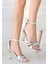 Pimela Gümüş Cilt Topuklu Ayakkabı 2