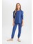Kız Çocuk Pijama Takım Desenli Uzun Kollu Üst Beli Lastikli Uzun Alt D7746A824WN 1