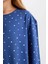 Kız Çocuk Pijama Takım Desenli Uzun Kollu Üst Beli Lastikli Uzun Alt D7746A824WN 4