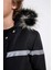 Erkek Çocuk Çıkarılabilir Suni Kürk Yaka Kapüşonlu Pelüş Astar Parka C8786A824WN 4