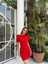 Joanne Karpuz Kol Mini Elbise 582540 Kırmızı 1