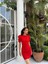 Joanne Karpuz Kol Mini Elbise 582540 Kırmızı 4