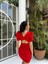 Joanne Karpuz Kol Mini Elbise 582540 Kırmızı 5