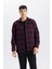 Regular Fit Polo Yaka Kareli Flanel Uzun Kollu Uzun Kollu GÖMLEK E0983AX24WN 4