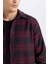 Regular Fit Polo Yaka Kareli Flanel Uzun Kollu Uzun Kollu GÖMLEK E0983AX24WN 5