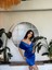 Tanem Madonna Yaka Saten Mini Elbise 582833 Saks Mavisi 3