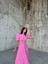 Berra Karpuz Kol Midi Elbise 2249 Pembe 2