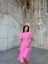 Berra Karpuz Kol Midi Elbise 2249 Pembe 4