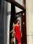 Shess Ip Askı Simli Midi Boy Elbise 582221 Kırmızı 1