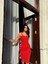 Shess Ip Askı Simli Midi Boy Elbise 582221 Kırmızı 4