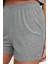 Kadın Polyester Bisiklet Yaka Kısa Kol Fitilli Pamuklu Örme Pijama Takımı 5