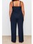 Büyük Beden Kadın Polyester Kare Yaka Askılı Kol Fitilli Askılı Örme Pijama Takımı 5