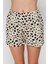 Kadın %100 Pamuk Gömlek Yaka Kısa Kol %100 Pamuk Leopar Desenli Örme Pijama Takımı 3