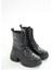 FZ-2550 Siyah Rugan Yüksek Tabanlı Bağcıklı Fermuarlı Günlük Kadın Bot 3