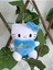 Mavi Renk Pelüş Hello Kitty Sanrio Maskot Anahtarlık ve Çanta Süsü Kawaii Anime Love 3