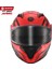 FF-868 Azrael Kırmızı-Siyah Çene Açılır Güneş Vizörlü Kask 4