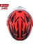 FF-868 Azrael Kırmızı-Siyah Çene Açılır Güneş Vizörlü Kask 5