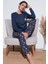 Streç Regular Fit Beli Lastikli Bisiklet Yaka Pijama Takımı Kadın Pijama Takımı 65714101 1