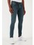 Streç Pamuklu Slim Fit Normal Bel Dar Paça Jeans Erkek Kot Pantolon 1131S11NAPOLI 2