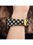 Apple Watch Uyumlu Kadın Deri Kordon 38mm 40mm 41mm Seri 4 5 6 7 8 9 Se 10 Siyah Beyaz Dama Desenli Deri Kordon Kadınlara Özel Deri Apple Watch Kordonu 1