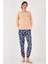 Streç Regular Fit Beli Lastikli Bisiklet Yaka Pijama Takımı Kadın Pijama Takımı 65714101 3