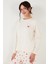 Streç Regular Fit Beli Lastikli Bisiklet Yaka Pijama Takımı Kadın Pijama Takımı 65714101 3