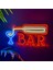 Bar Neon Duvar Tabelası | Modern ve Şık Metal Üzerine Neon Duvar Süsü | 58.5 cm x 26.6 cm 2