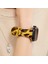 Apple Watch Uyumlu Kadın Deri Kordon 38mm 40mm 41mm Seri 4 5 6 7 8 9 Se 10 Sarı Leopar Desenli Deri Kordon Kadınlara Özel Deri Apple Watch Kordonu 1