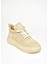 T811845302 Bej Süet Kalın Tabanlı Kadın Ayakkabı 4