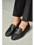 T314598009 Siyah Loafer Makosen Kadın Ayakkabı 1