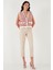 Çizgili Oversize Fit V Yaka Düğmeli Yelek Bayan Yelek 4616175 2
