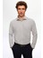 Slim Fit Gri Italyan Yaka Dar Kesim Klasik Kravatlık Uzun Kollu Kolay Ütülenebilir Nefes A 2HF02ORT5185 1
