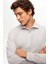 Slim Fit Gri Italyan Yaka Dar Kesim Klasik Kravatlık Uzun Kollu Kolay Ütülenebilir Nefes A 2HF02ORT5185 4