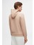 Relaxed Fit Bej Pamuklu Logo Baskılı Sweatshirt 8HCE2ORT01001 4