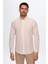 Slim Fit Pembe Keten Görünümlü Gömlek 0HC02ORT05265 1