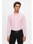 Slim Fit Pembe Armürlü Düğmeli Yaka Pamuklu Gömlek 5HC02ORT07265 1