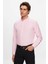 Slim Fit Pembe Armürlü Düğmeli Yaka Pamuklu Gömlek 5HC02ORT07265 2