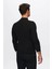 Slim Fit Siyah Fitilli Pamuk Karışımlı Yarım Balıkçı Dar Kesim Vücudu Saran Triko Kazak 5HF06ORT64100 3