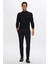 Slim Fit Siyah Fitilli Pamuk Karışımlı Yarım Balıkçı Dar Kesim Vücudu Saran Triko Kazak 5HF06ORT64100 6