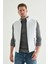 Regular Fit Beyaz Dik Yaka Elyaf Dolgulu Mevsimlik Fermuarlı Yelek Mont 7HF07ORT42611 1