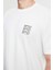 Oversize Beyaz Baskılı %100 Pamuk T-shirt 2EC14ORT05212 2