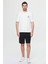 Oversize Beyaz Baskılı %100 Pamuk T-shirt 2EC14ORT05212 4