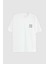 Oversize Beyaz Baskılı %100 Pamuk T-shirt 2EC14ORT05212 5