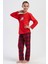 Kız Çocuk Uzun Kol Kırmızı Pijama Takım C1T1N2O304 1