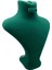 Yerli Üretim Londra Model Süet Kumaş Yeşil Renk 28/22CM Takım Kolye-Küpe-Yüzük Sergileme Mankeni 2